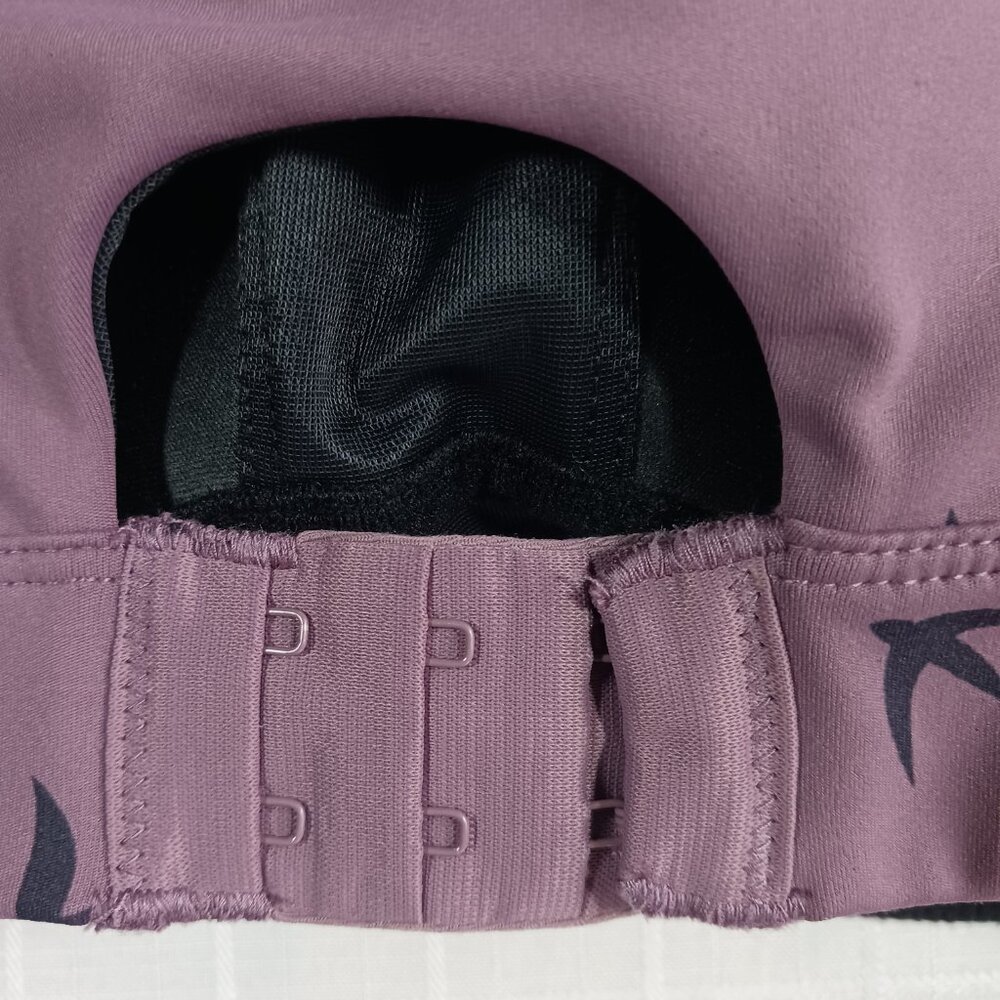 Oiselle Tern it Up Sports Bra Dusty Purple Black Size 34DD - Picture 3 of 6